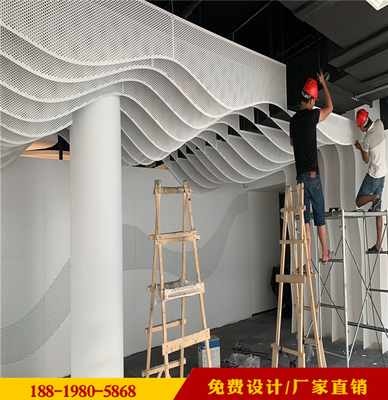 商場門頭圖案沖孔鋁板安裝節(jié)點介紹